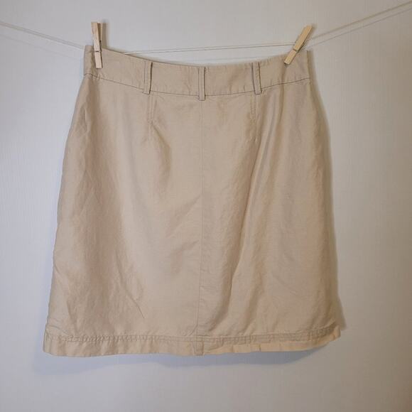 Ann Taylor Utility Mini Skirt Tan - 10 - Picture 2 of 7